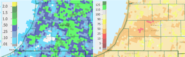 Precipitation totals